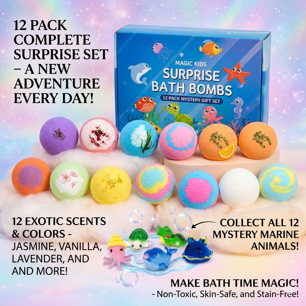 Magic Kids Surprise Bath Bombs – 12 Pack