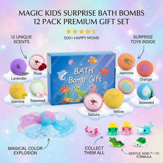 Magic Kids Surprise Bath Bombs – 12 Pack